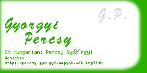 gyorgyi percsy business card